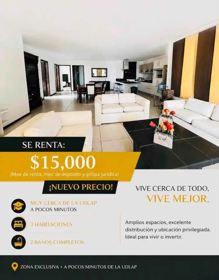 Propiedad en renta · 3 rec en San Andrés Cholula — foto 2